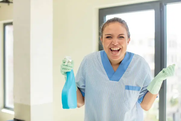Young Woman Housekeeper Concept — Stock Photo, Image