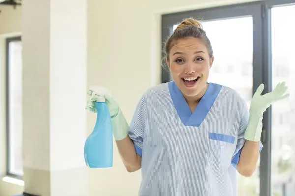 Young Woman Housekeeper Concept — Stock Photo, Image