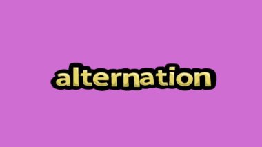 ALTERNATION 'da yazılmış pembe ekran animasyon videosu