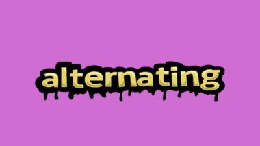 ALTERNATING yazılan pembe ekran animasyon videosu