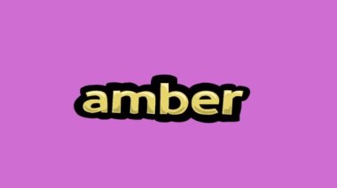 Pembe ekran animasyon videosu AMBER yazıldı
