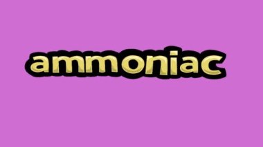 AMMONIAC yazılı pembe ekran animasyon videosu
