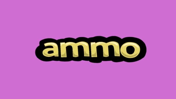 Рожевий Екран Анімаційне Відео Написане Ammo — стокове відео