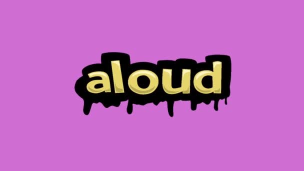 Рожевий Екран Анімаційне Відео Написане Aloud — стокове відео