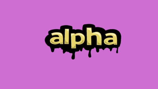 Vídeo Animación Pantalla Rosa Escrito Alpha — Vídeos de Stock