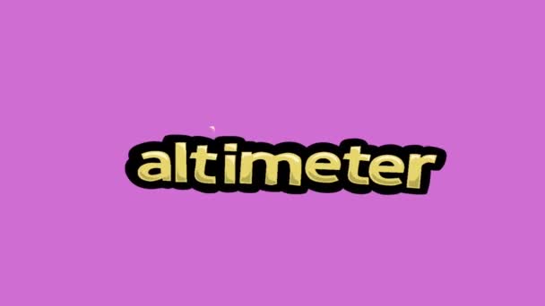 Růžová Obrazovka Animace Videa Napsané Altimeter — Stock video