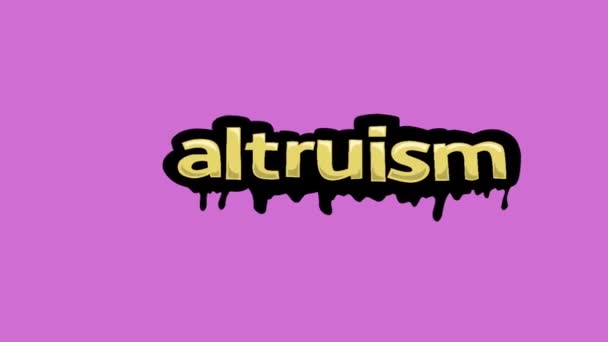 Růžová Obrazovka Animace Videa Napsané Altruism — Stock video