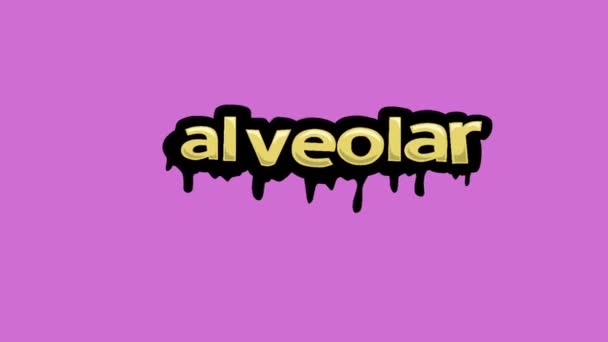 Pinkfarbenes Animationsvideo Geschrieben Alveolar — Stockvideo