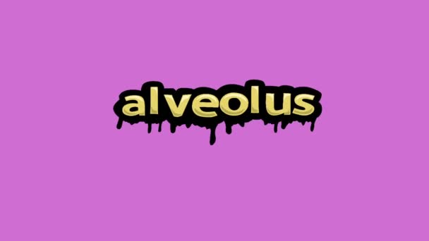 Video Animazione Schermo Rosa Scritto Alveolus — Video Stock