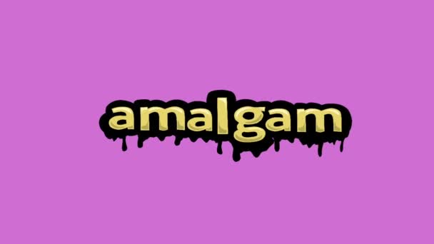 Pink Screen Animation Video Written Amalgam — Stock Video