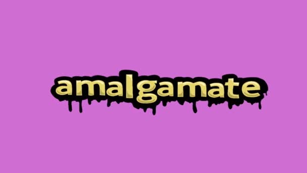 Pinkfarbenes Animationsvideo Geschrieben Amalgamate — Stockvideo