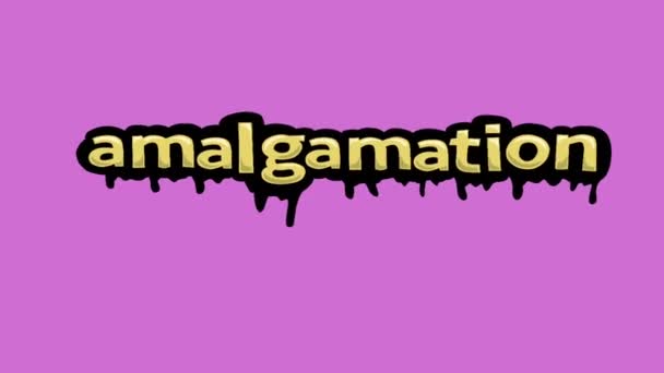 Pinkfarbenes Animationsvideo Geschrieben Amalgamation — Stockvideo