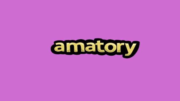 Pink Screen Animation Video Written Amatory — Stock Video