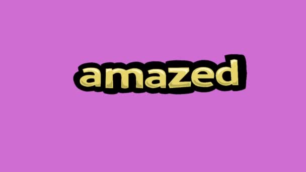 Рожевий Екран Анімаційне Відео Написане Amazed — стокове відео