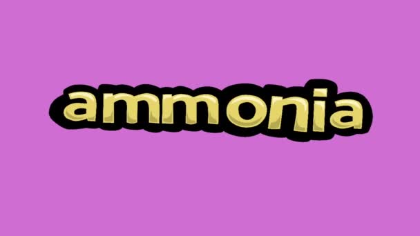 Różowy Ekran Animacji Wideo Napisane Ammonia — Wideo stockowe