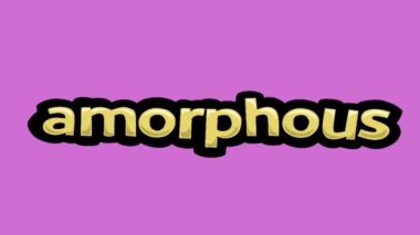 Pembe ekran animasyon videosu AMORPHOUS yazıldı