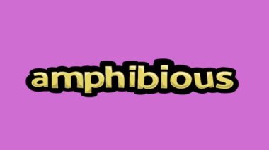 Pembe ekran animasyon videosu AMPHIBIOUS yazıldı