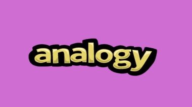 Pembe ekran animasyon videosu yazıldı ANALOGY