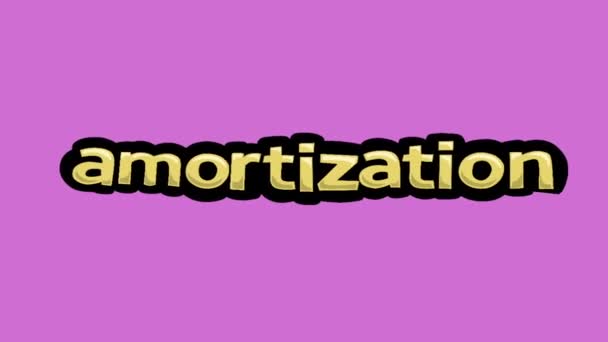 Pink Screen Animation Video Written Amortization — Stock Video