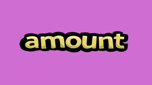 Розовый Экран Анимационное Видео Написано Amount — стоковое видео