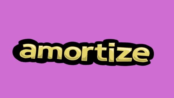Pink Screen Animation Video Written Amortize — Stock Video