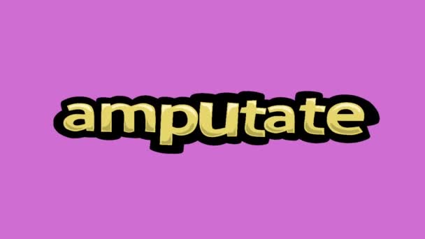 Rózsaszín Képernyő Animációs Videó Írt Amputate — Stock videók