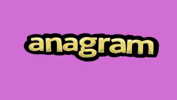 Pink Screen Animation Video Geschrieben Anagram — Stockvideo