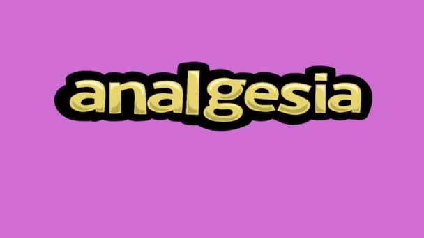 Růžová Obrazovka Animace Video Napsané Analgesia — Stock video