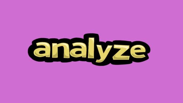 Pinkfarbenes Animationsvideo Geschrieben Analyze — Stockvideo