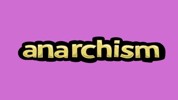Różowy Ekran Animacji Wideo Napisane Anarchism — Wideo stockowe