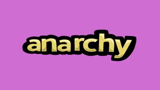 Różowy Ekran Animacji Wideo Napisane Anarchy — Wideo stockowe