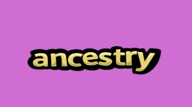 ANCESTRY yazan pembe ekran animasyon videosu