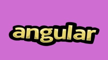 ANGULAR yazılı pembe ekran animasyon videosu