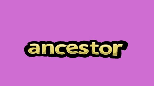 Vídeo Animación Pantalla Rosa Escrito Ancestor — Vídeos de Stock