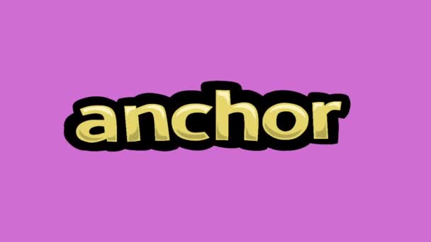 Růžová Obrazovka Animace Videa Napsané Anchor — Stock video