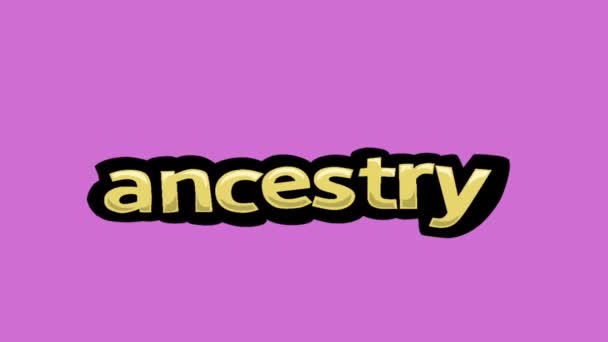 Pink Screen Animation Video Written Ancestry — 图库视频影像