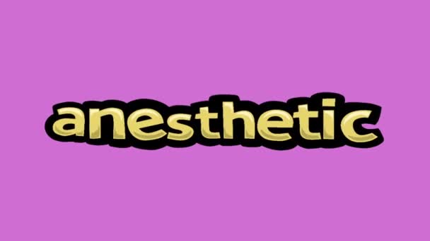 Pinkfarbenes Animationsvideo Geschrieben Anesthetic — Stockvideo