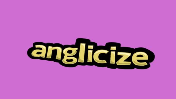 Pink Screen Animation Video Written Anglicize — Stock Video