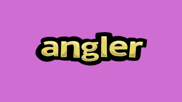 Pink Screen Animation Video Written Angler — Stock Video