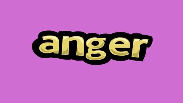 Рожевий Екран Анімаційне Відео Написане Anger — стокове відео