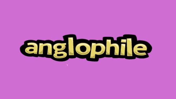 Vídeo Animación Pantalla Rosa Escrito Anglophile — Vídeo de stock