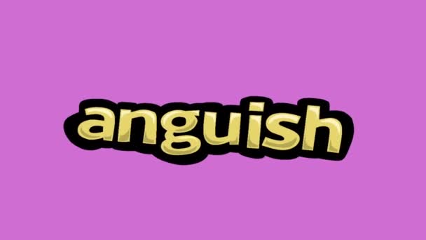 Pink Screen Animation Video Written Anguish — Stock Video