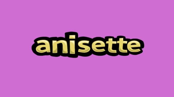 Tela Rosa Animação Vídeo Escrito Anisette — Vídeo de Stock