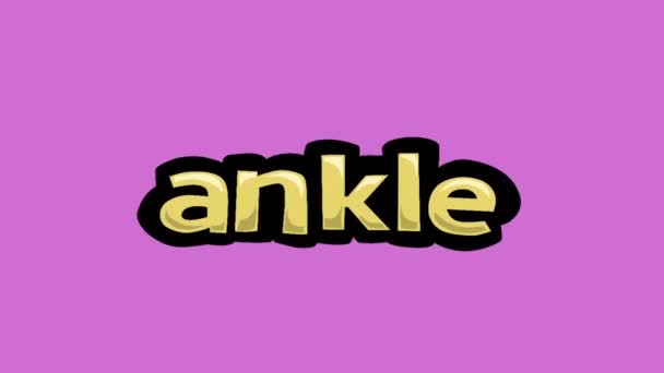 Pink Screen Animation Video Written Ankle — 图库视频影像