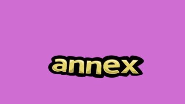 ANNEX yazan pembe ekran animasyon videosu