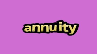 Pembe Ekran Canlandırma Videosu Yazılı ANNUITY