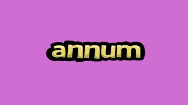 ANNUM yazılı pembe ekran animasyon videosu