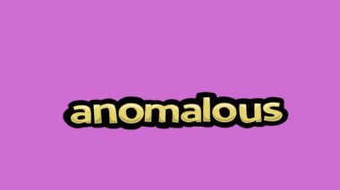 ANOMALOUS yazan pembe ekran animasyon videosu