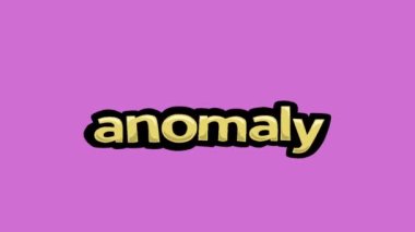 ANOMALY yazılı pembe ekran animasyon videosu