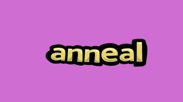 Pink Screen Animation Video Written Anneal — 图库视频影像